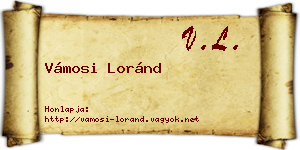 Vámosi Loránd névjegykártya