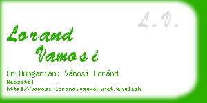 lorand vamosi business card